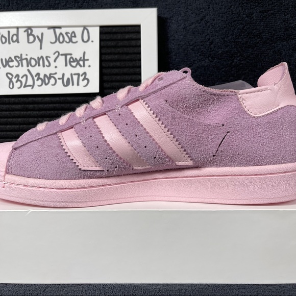 ADIDAS SUPERSTAR MINIMALIST ICONS CLEAR PINK WOMENS SHOES SIZE 9 PURPLE MENS 8 N - Picture 8 of 10
